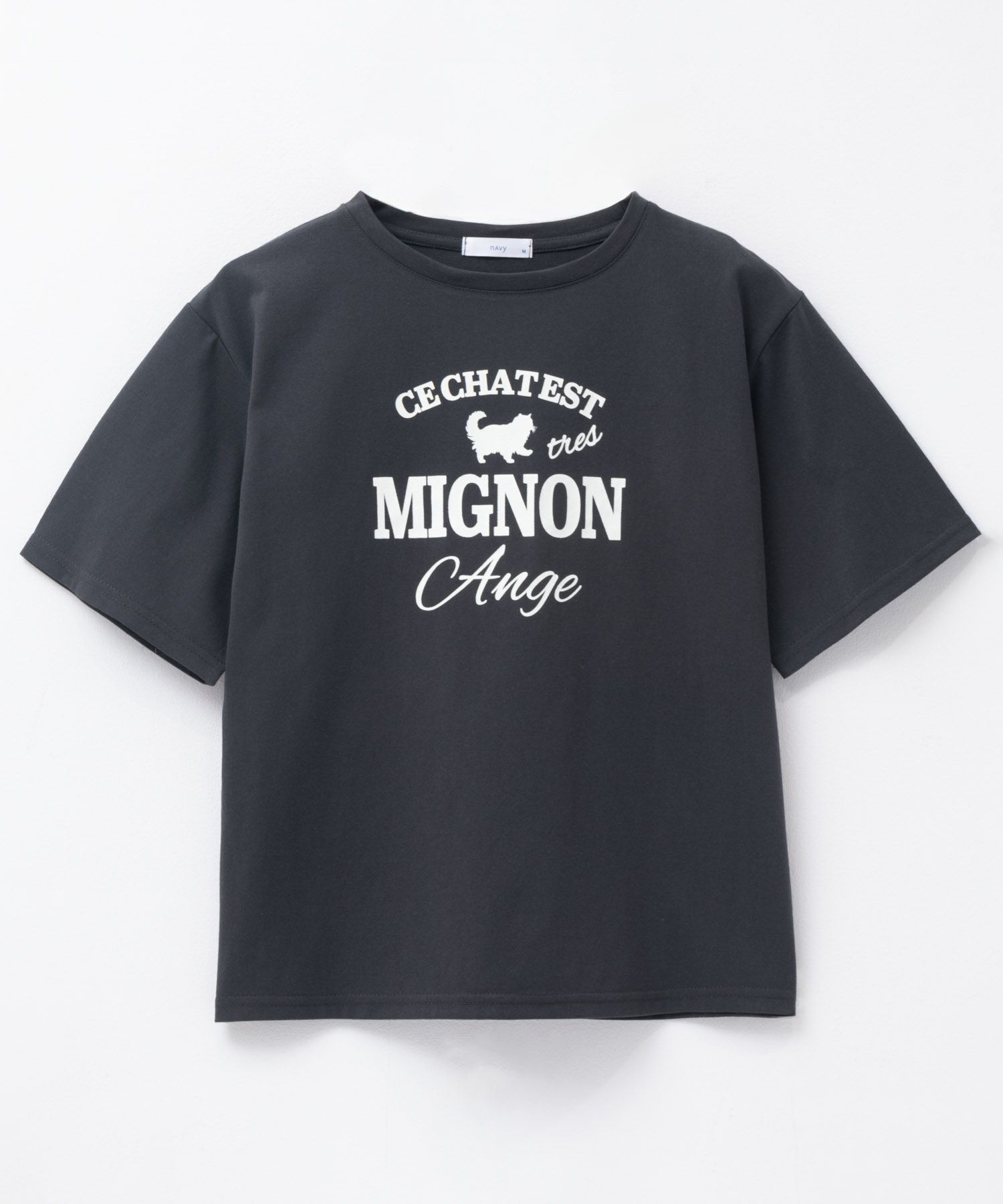 T-GRAPHICS ネコシルエットTシャツ レディース ネコポス 対応商品