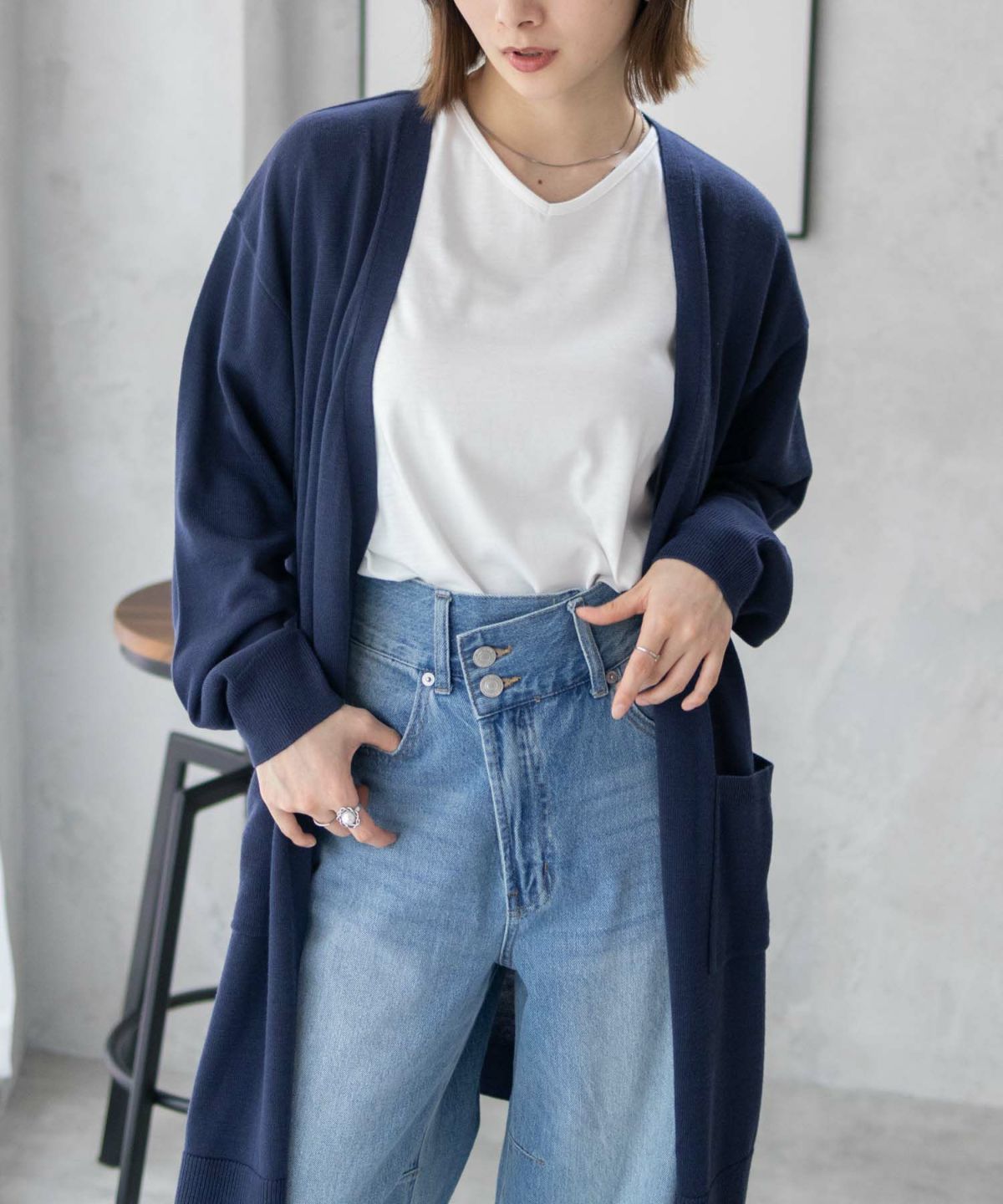 nAvy ニットトッパーカーディガンアンサンブル レディース