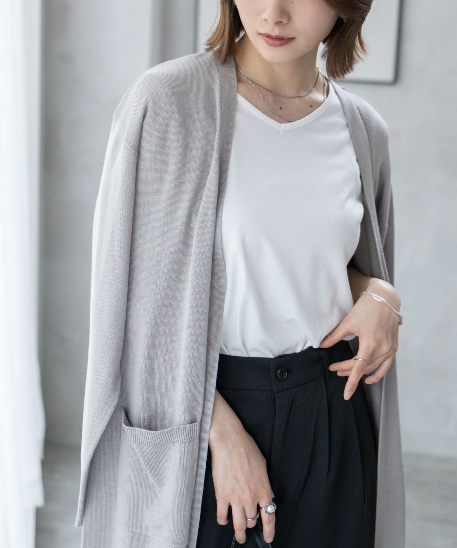 nAvy ニットトッパーカーディガンアンサンブル レディース