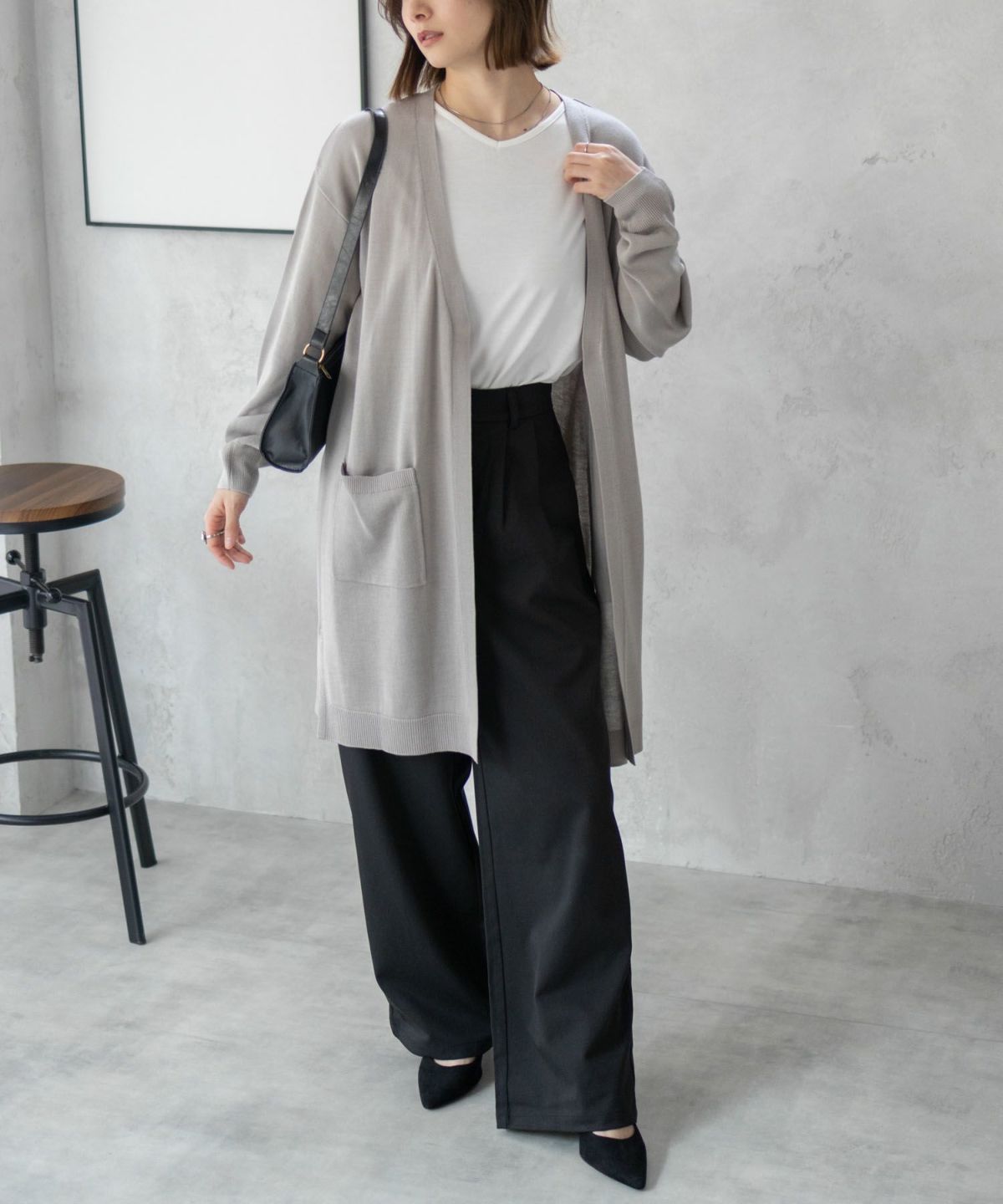 nAvy ニットトッパーカーディガンアンサンブル レディース