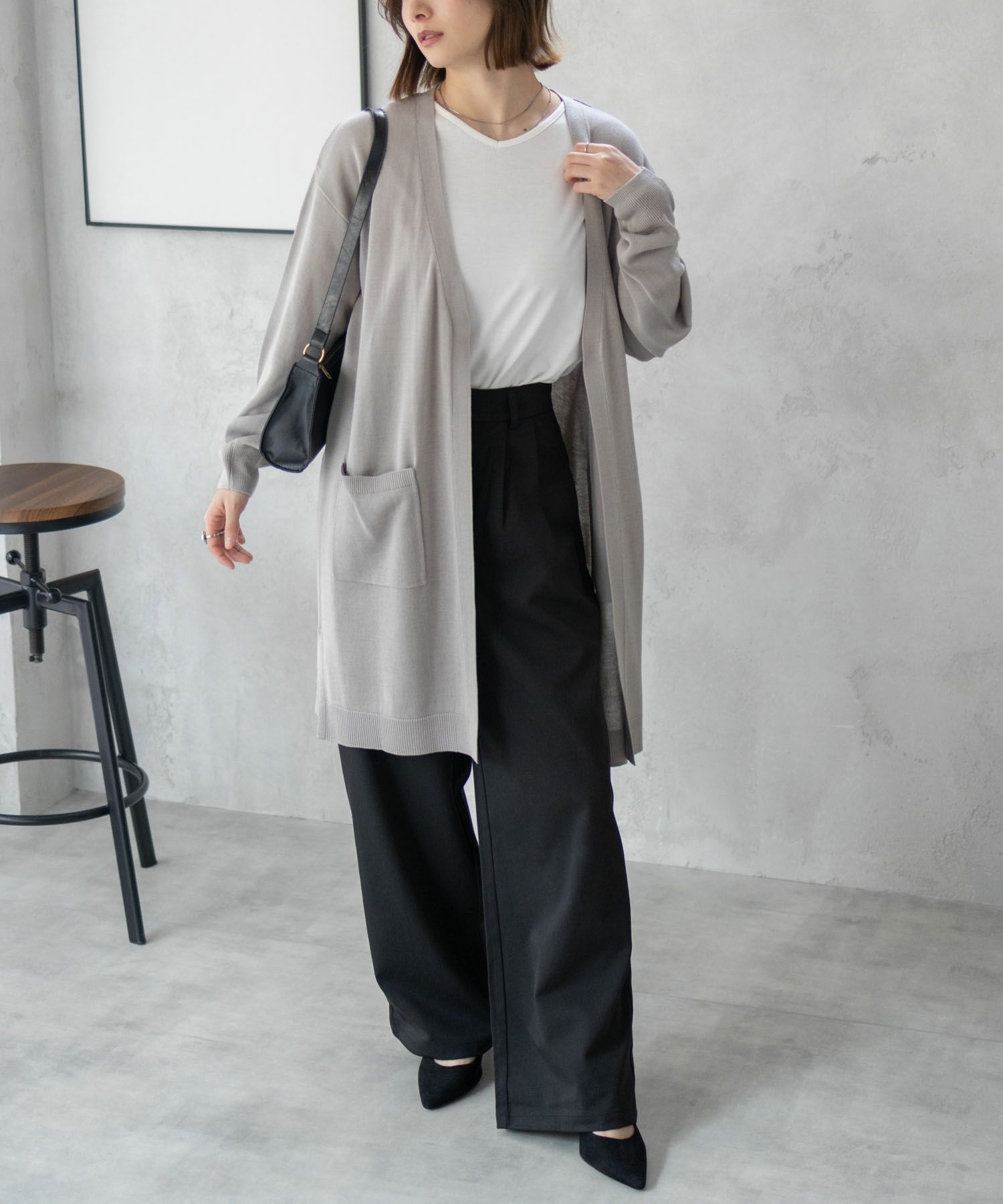 nAvy ニットトッパーカーディガンアンサンブル レディース