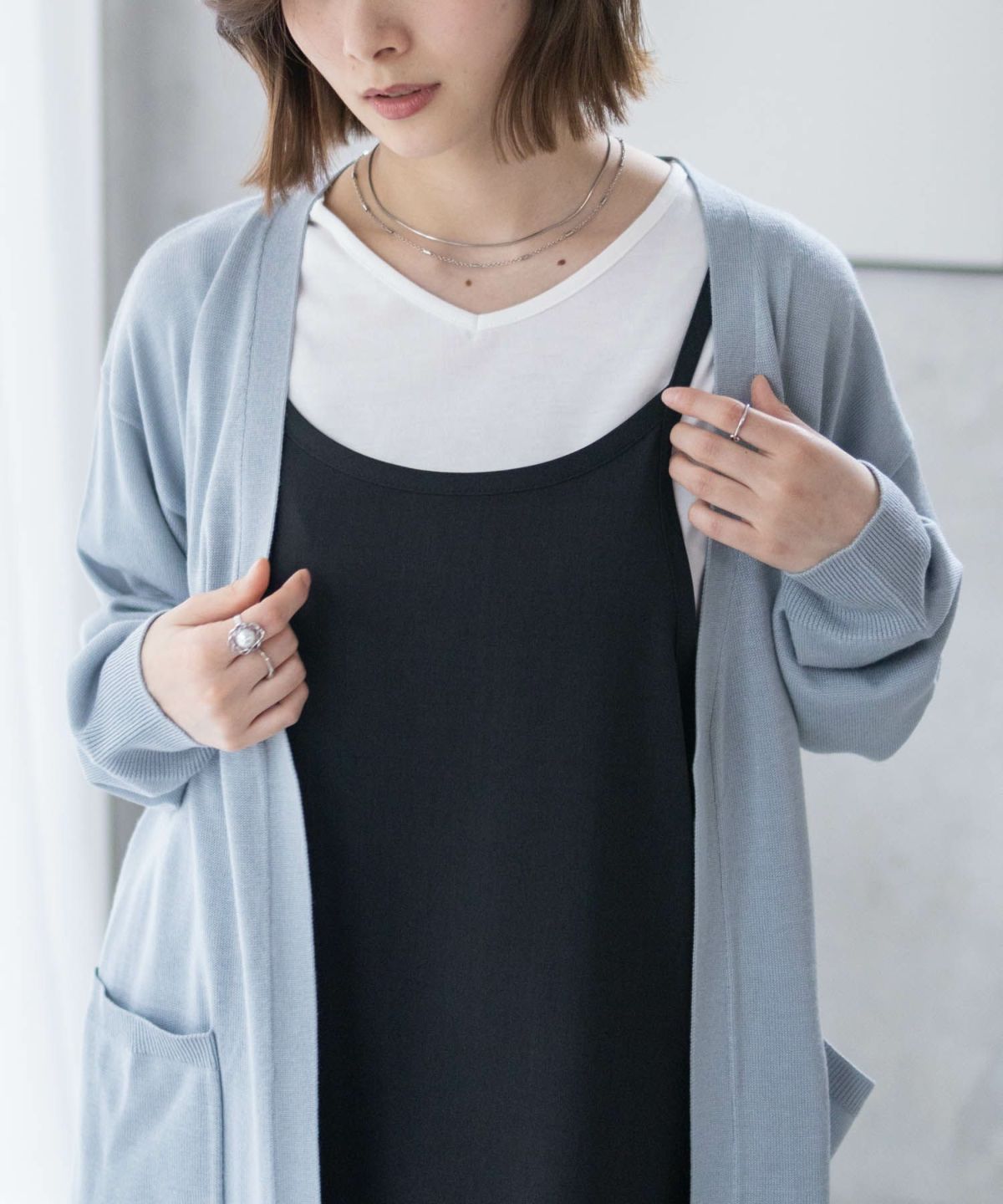 nAvy ニットトッパーカーディガンアンサンブル レディース