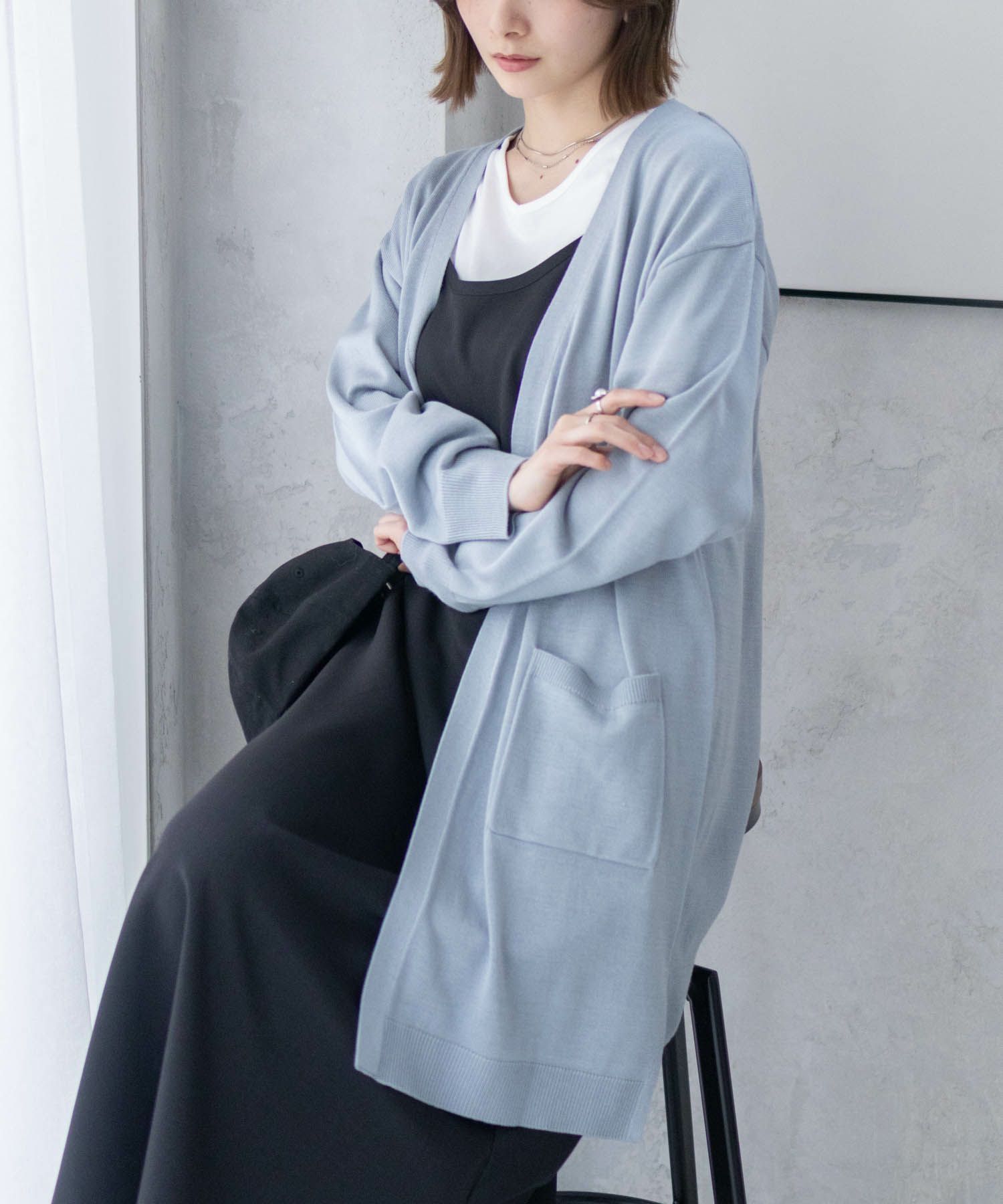 nAvy ニットトッパーカーディガンアンサンブル レディース
