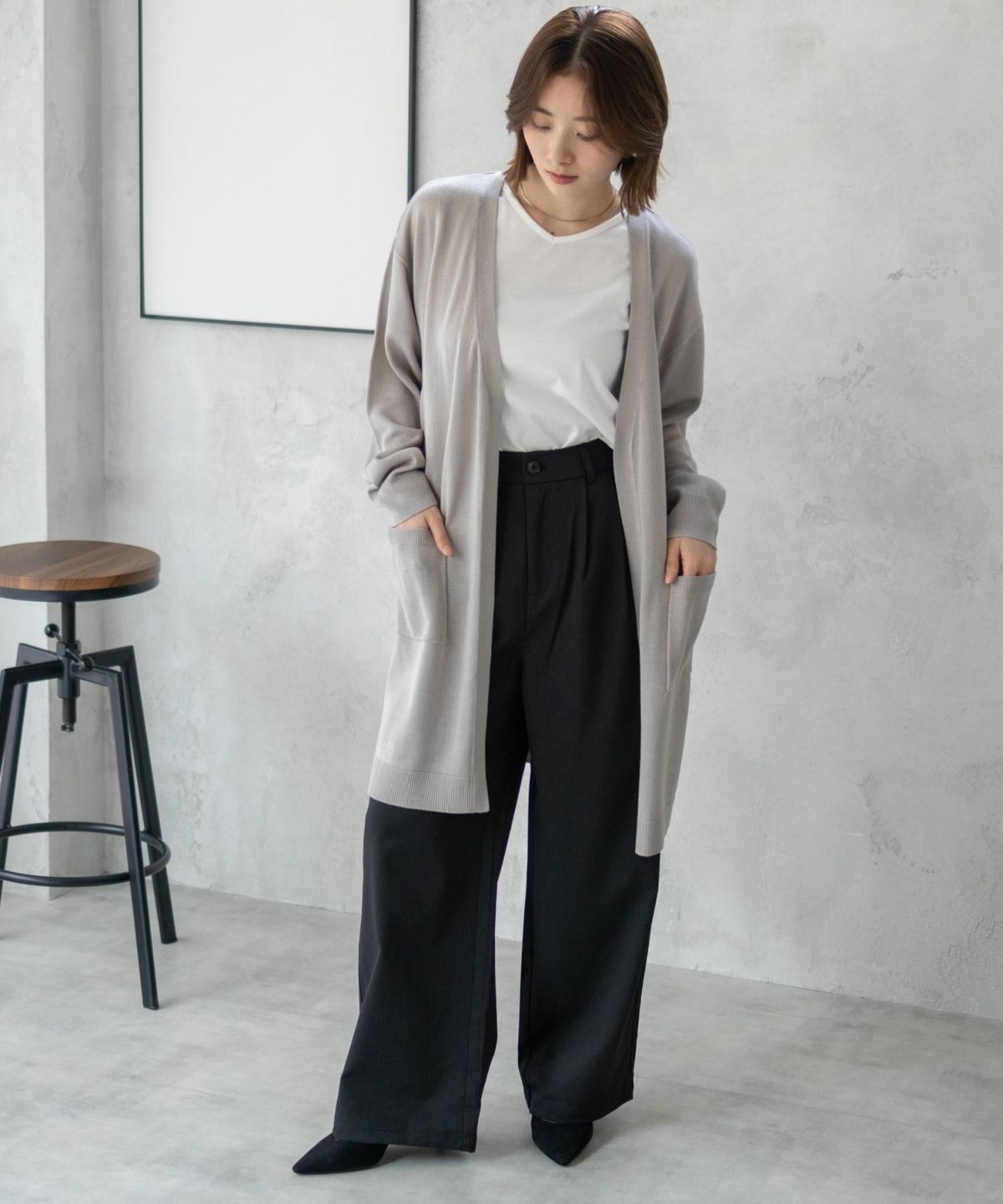 nAvy ニットトッパーカーディガンアンサンブル レディース