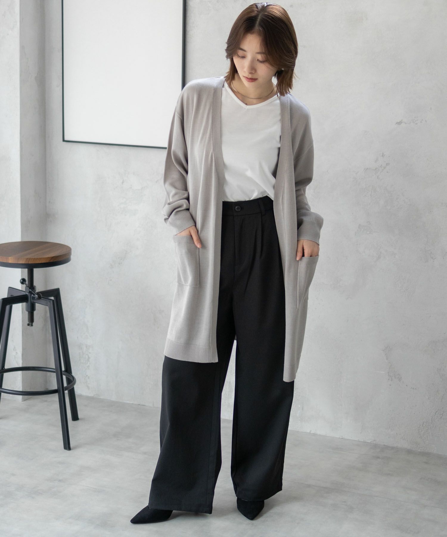 nAvy ニットトッパーカーディガンアンサンブル レディース