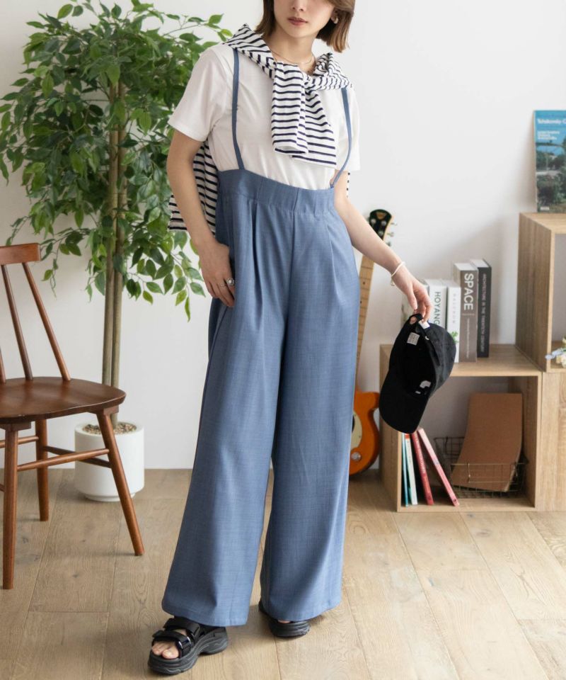 nAvy 杢麻ライクサロペットアンサンブル レディース商品画像-3