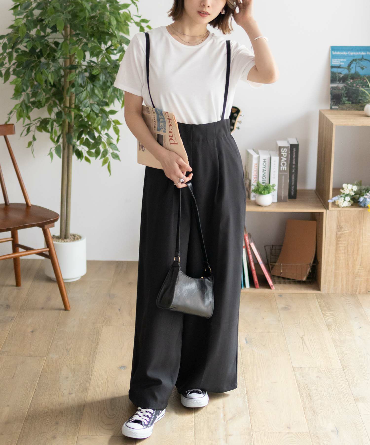 nAvy  杢麻ライクサロペットアンサンブル レディース商品画像-10