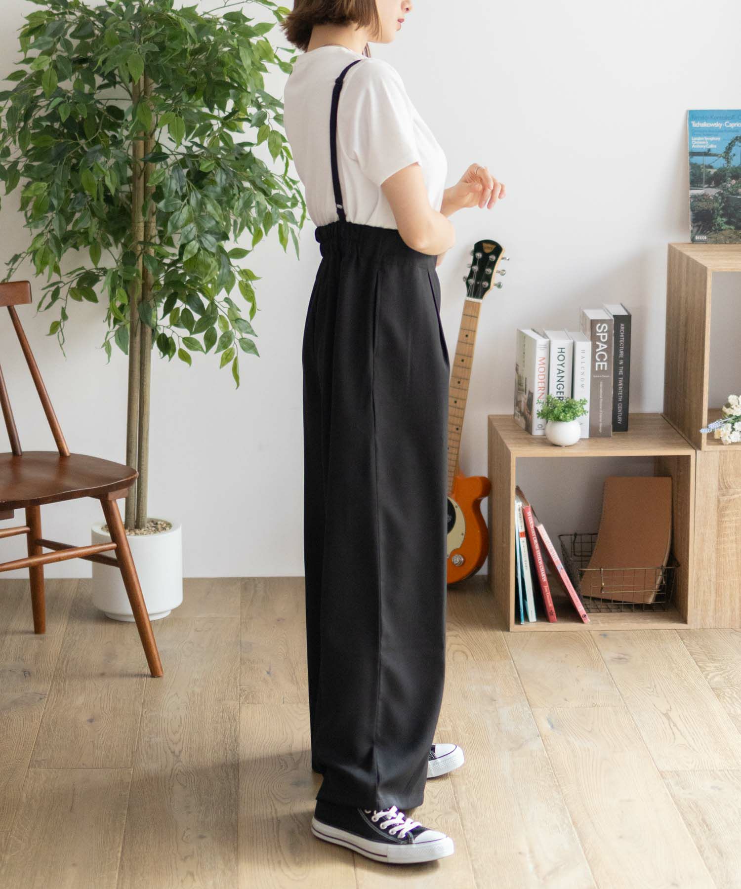 nAvy 杢麻ライクサロペットアンサンブル レディース