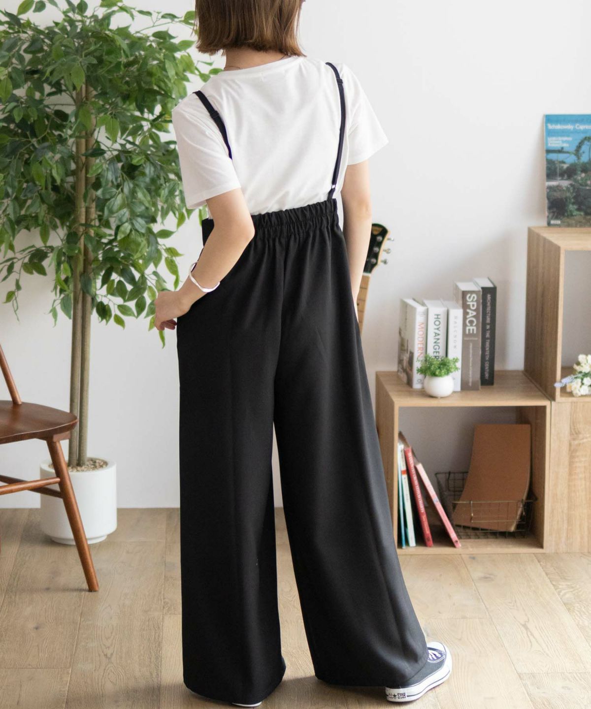 nAvy 杢麻ライクサロペットアンサンブル レディース