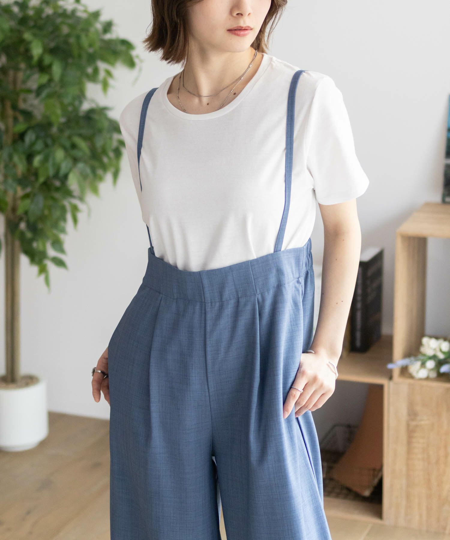 nAvy  杢麻ライクサロペットアンサンブル レディース商品画像-16