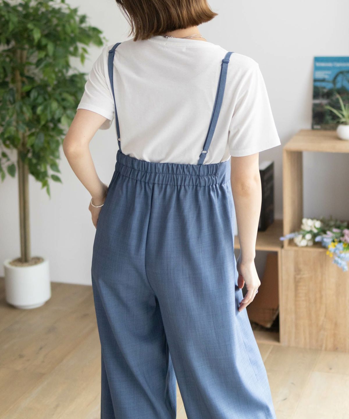 nAvy 杢麻ライクサロペットアンサンブル レディース