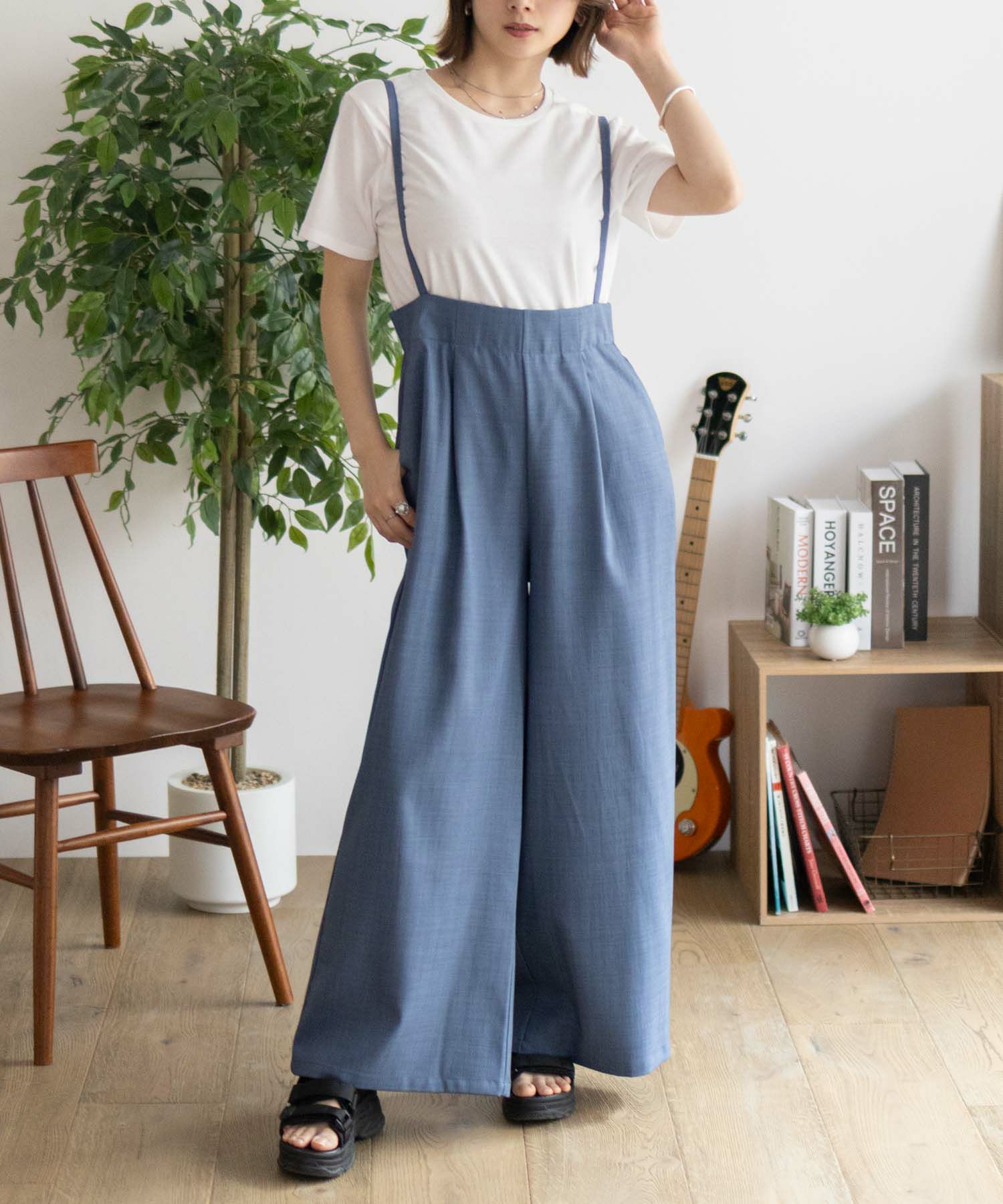 nAvy  杢麻ライクサロペットアンサンブル レディース商品画像-18