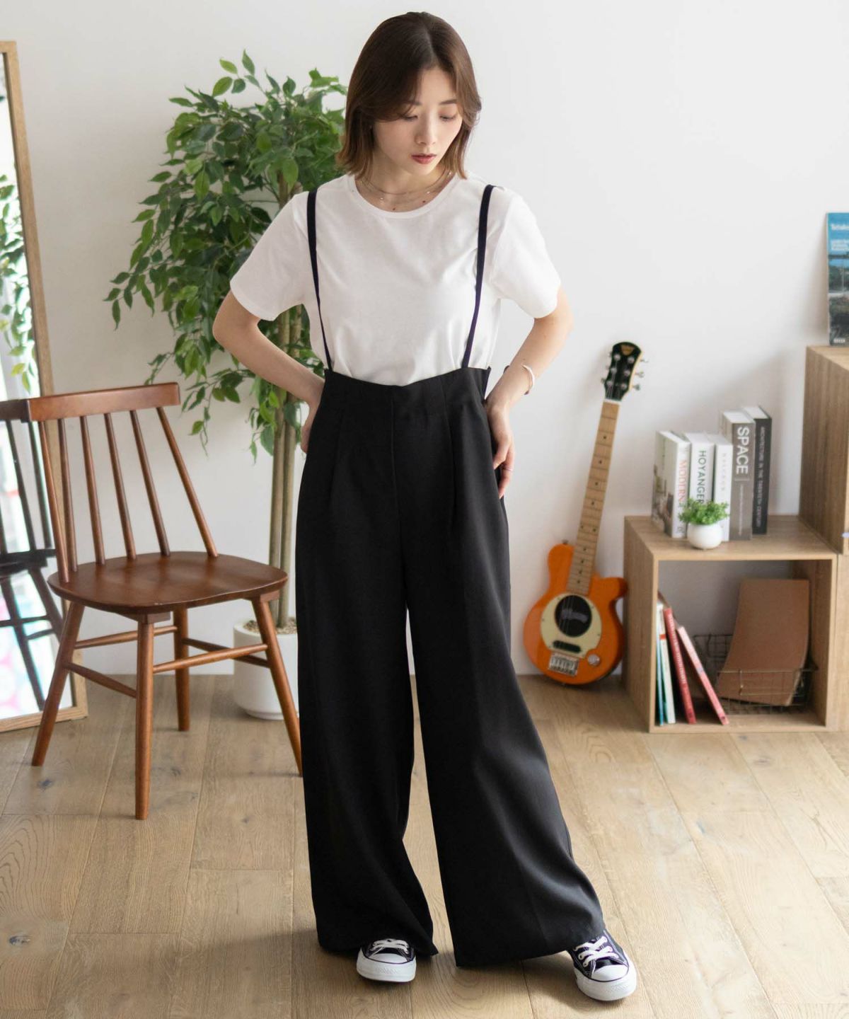 nAvy 杢麻ライクサロペットアンサンブル レディース