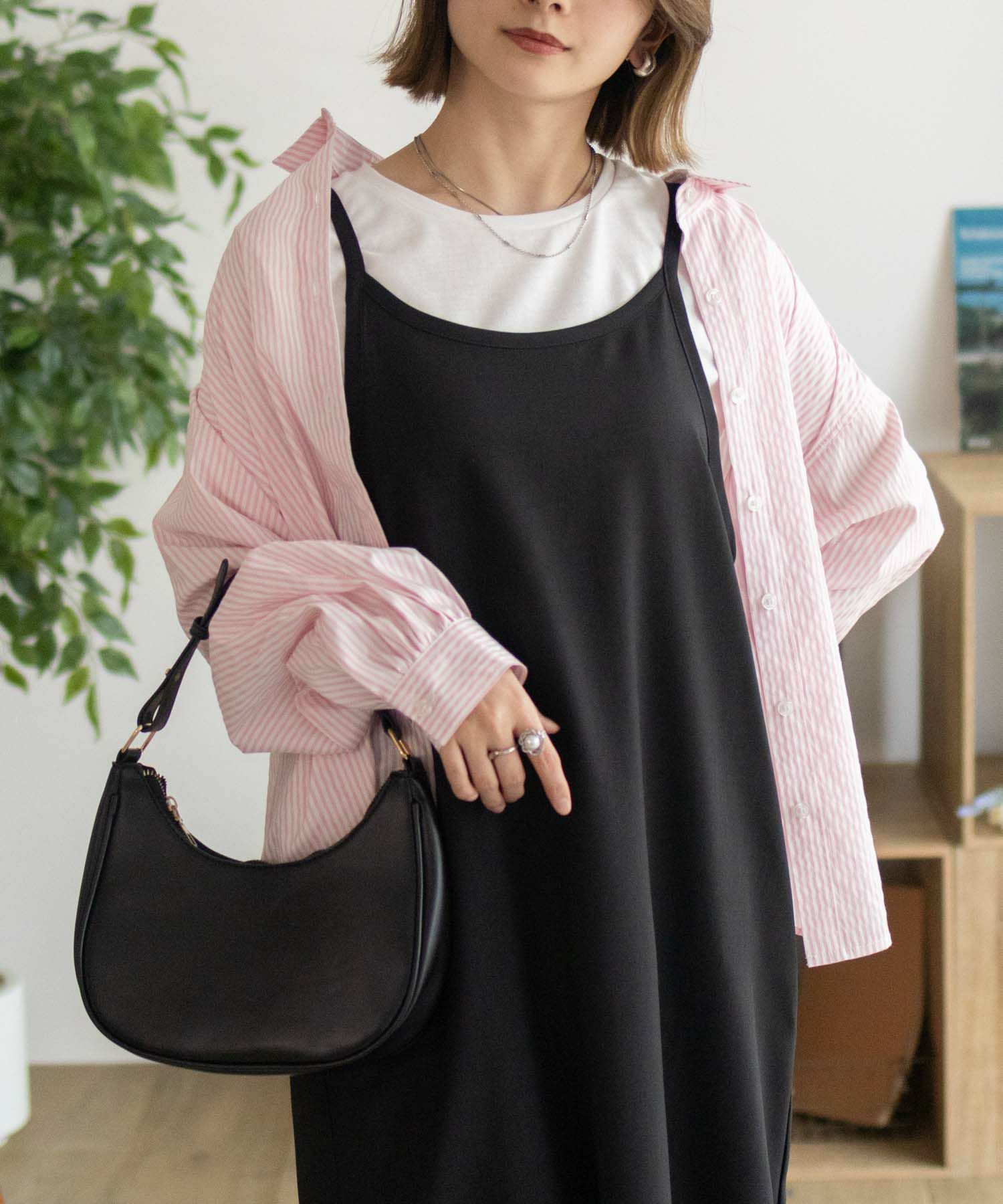 nAvy 杢麻ライクキャミワンピースアンサンブル レディース
