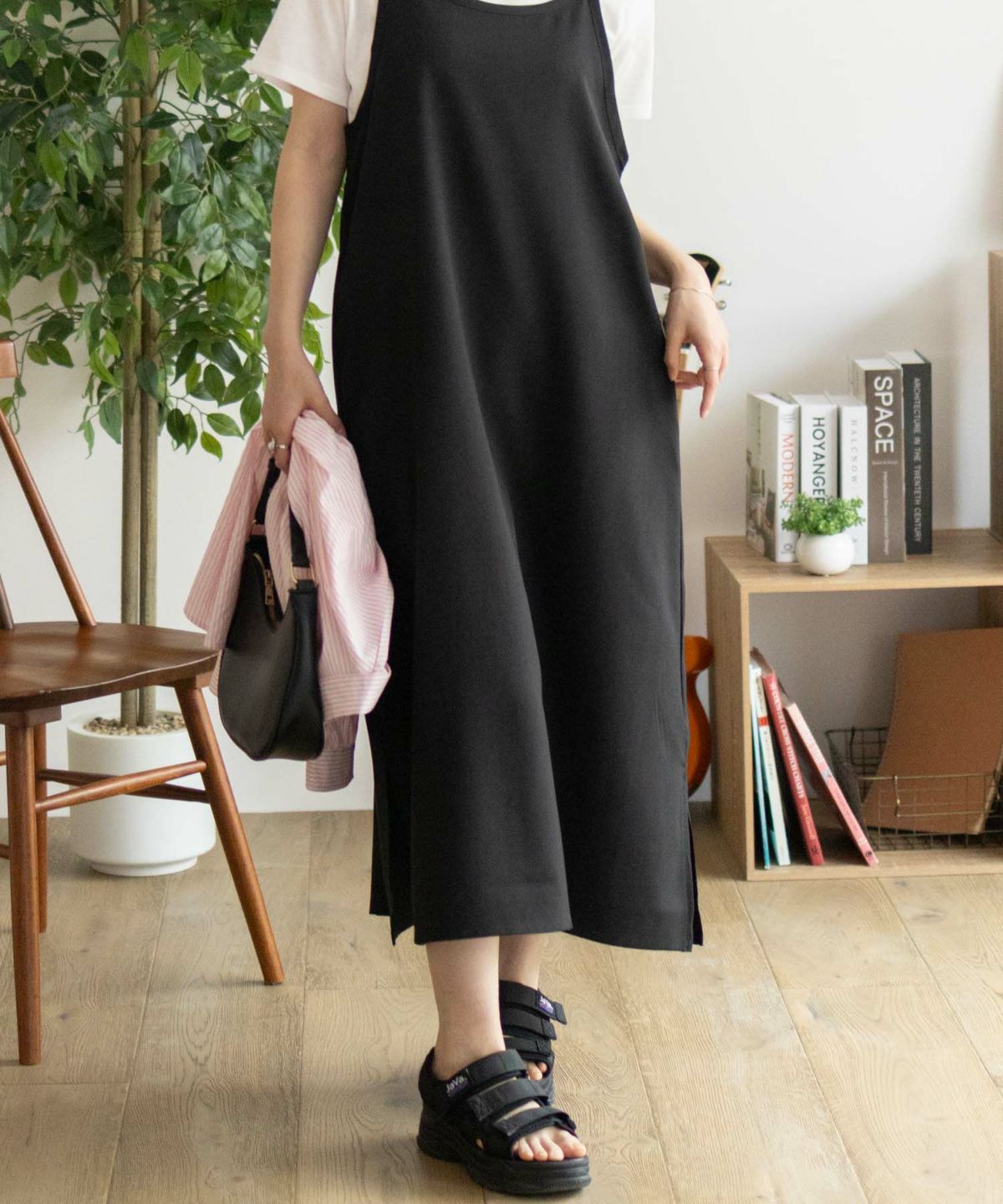 nAvy 杢麻ライクキャミワンピースアンサンブル レディース