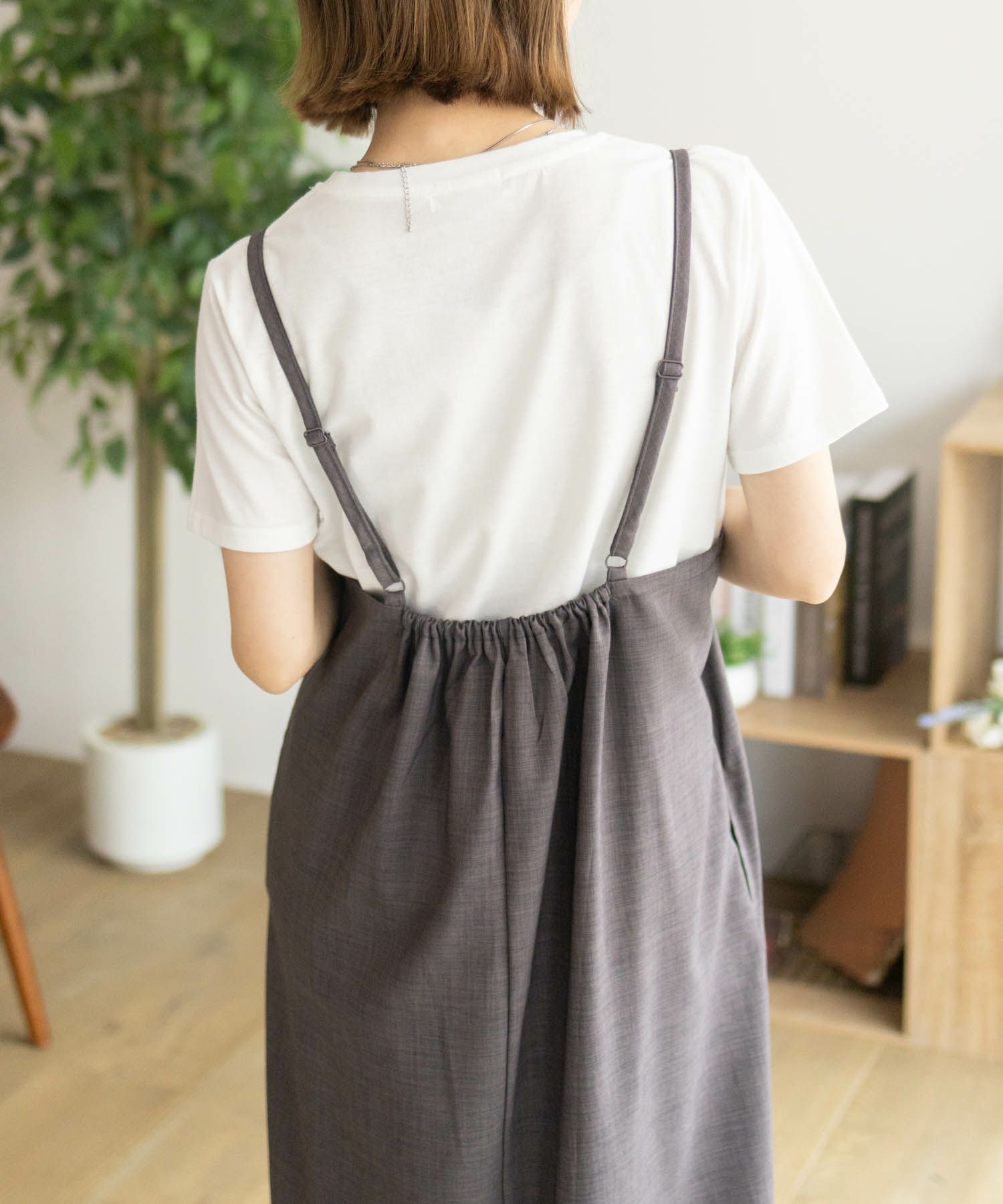 nAvy 杢麻ライクキャミワンピースアンサンブル レディース