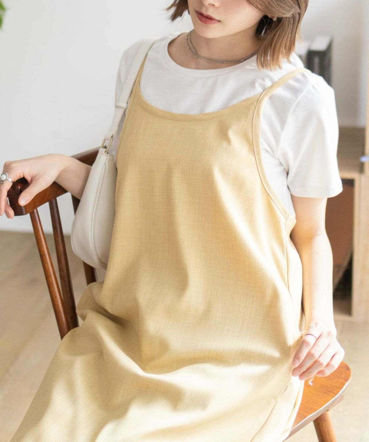 nAvy 杢麻ライクキャミワンピースアンサンブル レディース