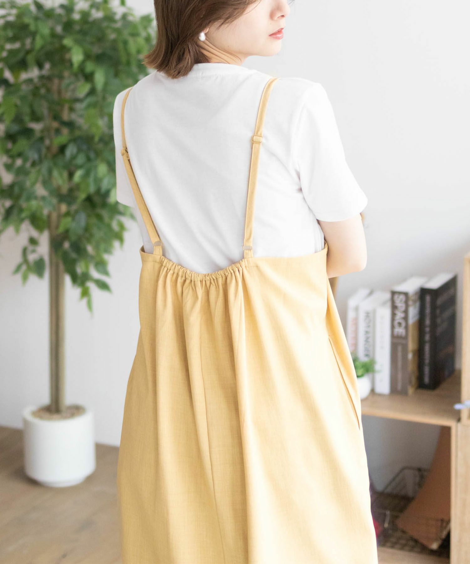 nAvy 杢麻ライクキャミワンピースアンサンブル レディース