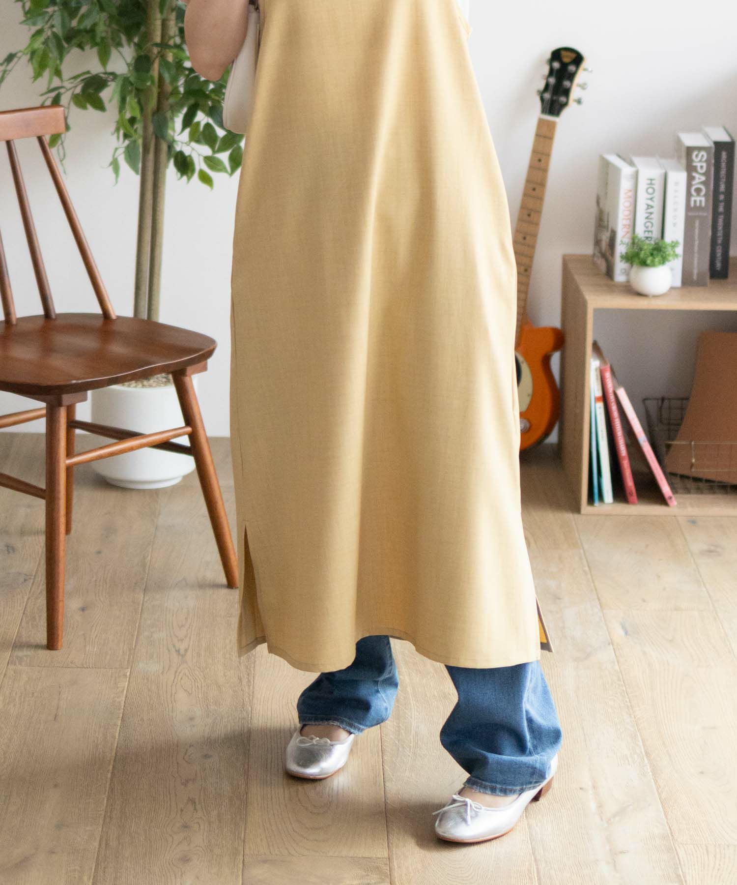 nAvy 杢麻ライクキャミワンピースアンサンブル レディース