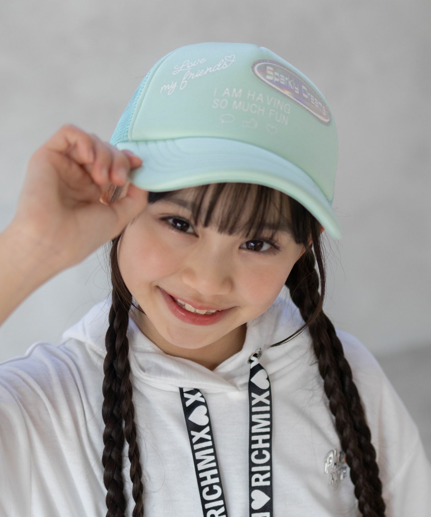 RICH MIX ロゴPV加工メッシュキャップ キッズ