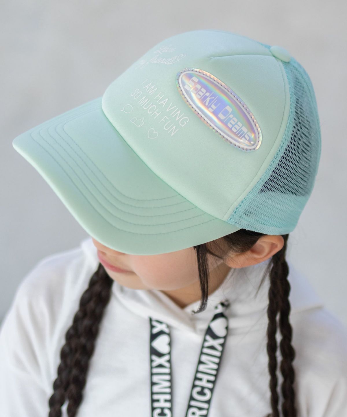 RICH MIX ロゴPV加工メッシュキャップ キッズ