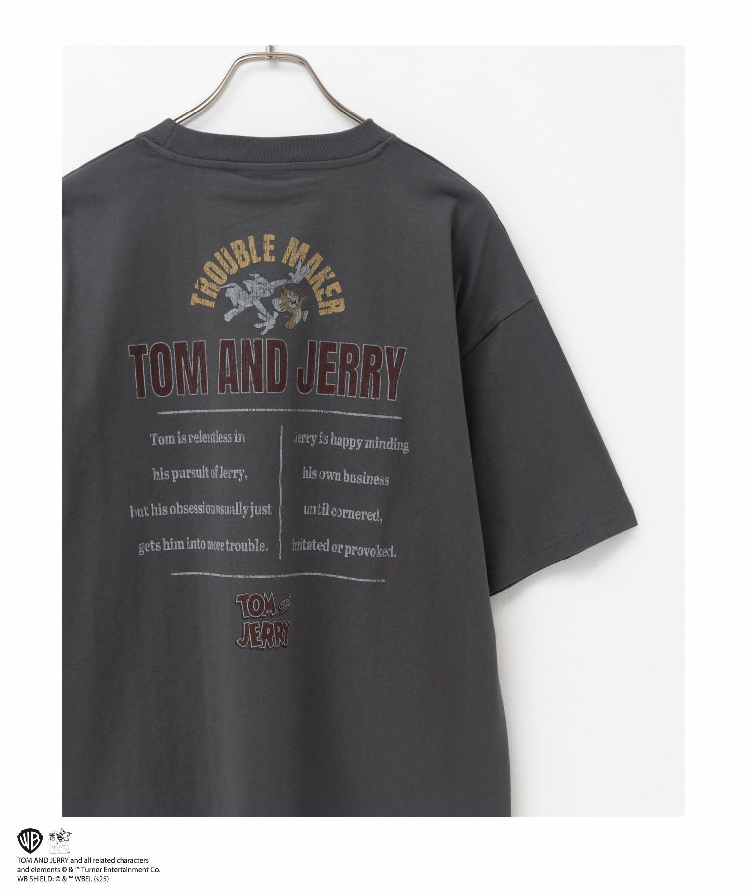 Tom and Jerry ピグメントライクTシャツ メンズ メール便 対応商品商品画像-2