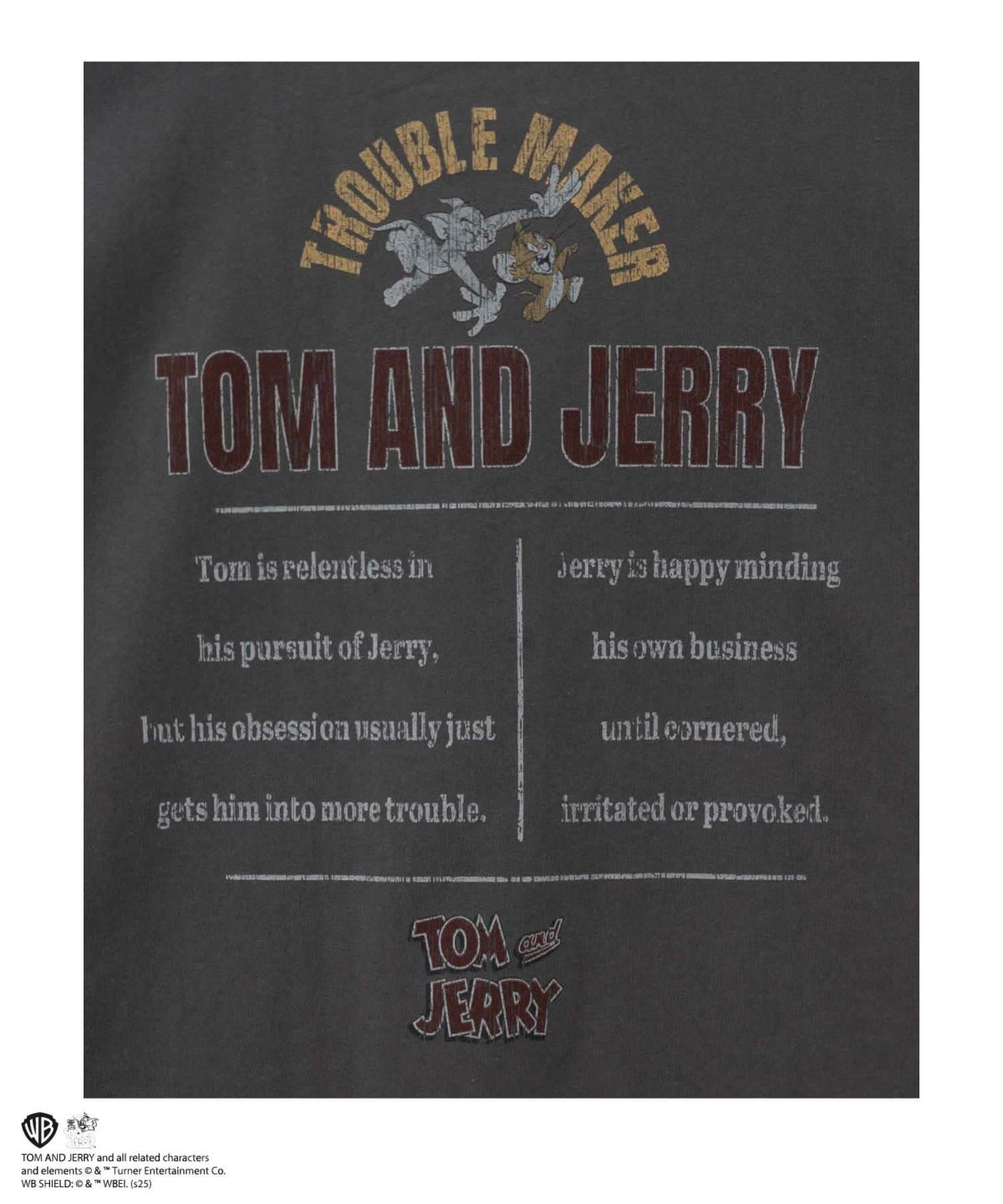 Tom and Jerry ピグメントライクTシャツ メンズ ネコポス 対応商品