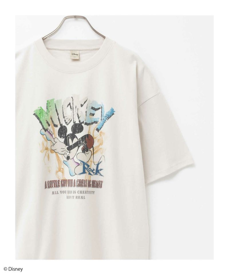 Disney ミッキーマウス / ロックプリントTシャツ メンズ ネコポス 対応商品商品画像-1