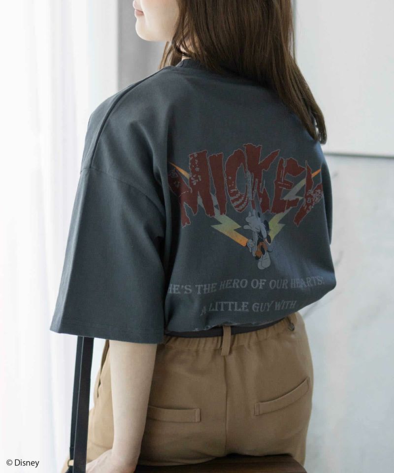 Disney ミッキーマウス / ロックプリントTシャツ メンズ メール便 対応商品商品画像-4