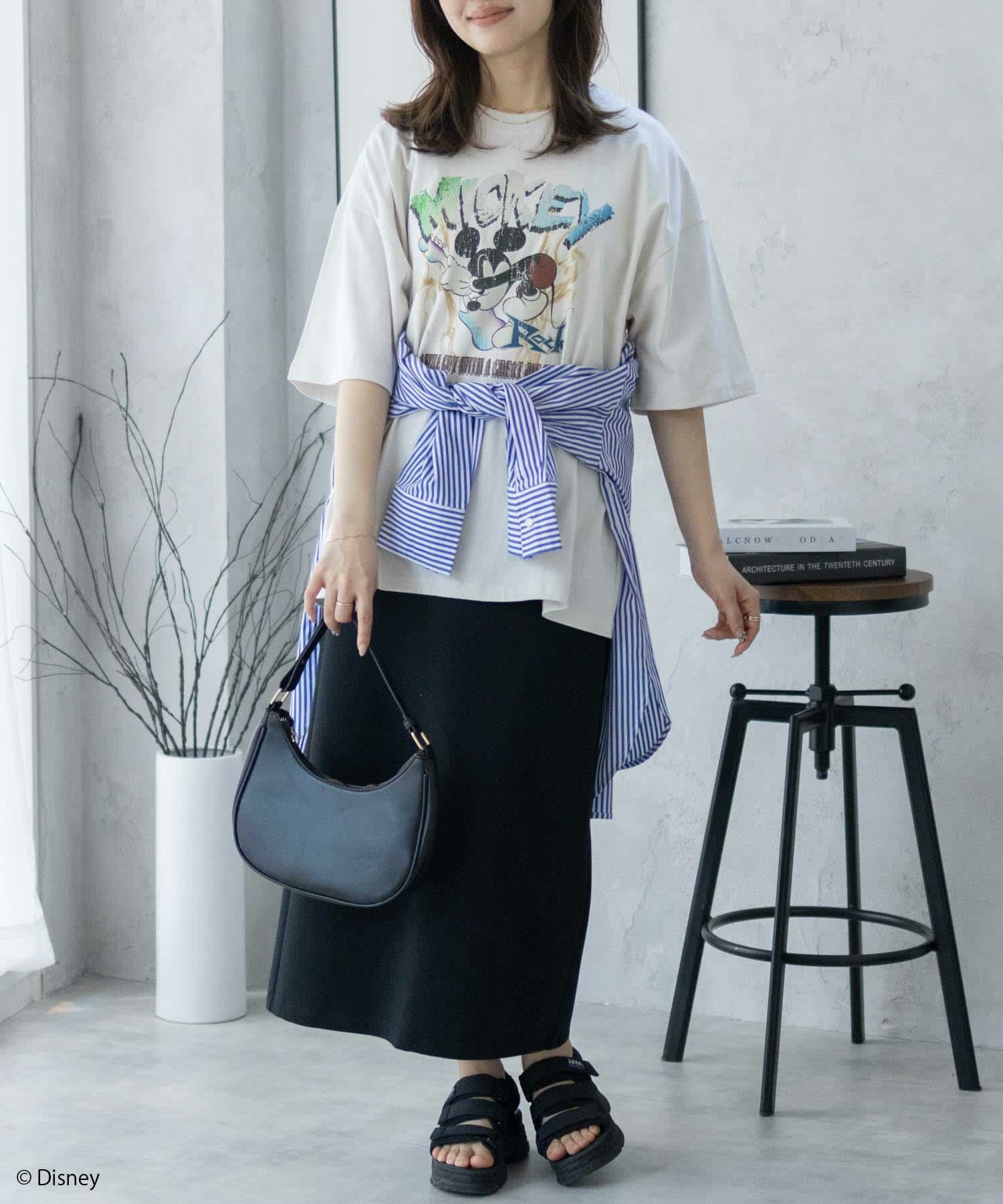 Disney ミッキーマウス / ロックプリントTシャツ メンズ メール便 対応商品商品画像-11