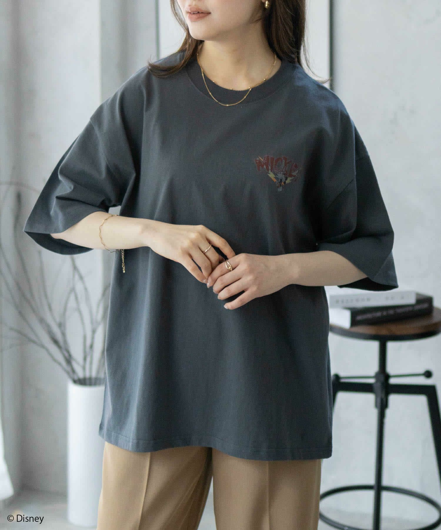 Disney ミッキーマウス / ロックプリントTシャツ メンズ メール便 対応商品商品画像-13