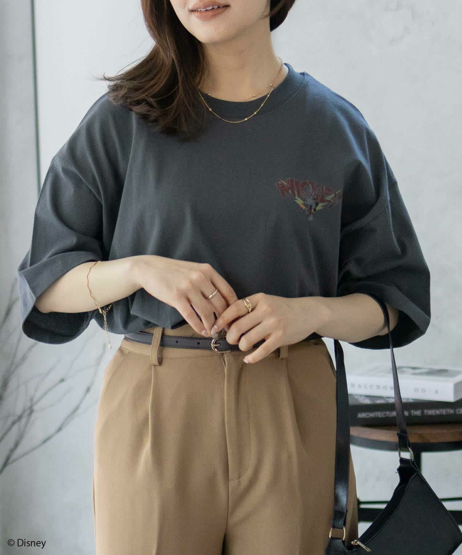 Disney ミッキーマウス / ロックプリントTシャツ メンズ メール便 対応商品商品画像-15