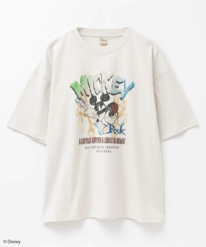 Disney ミッキーマウス / ロックプリントTシャツ メンズ メール便 対応商品商品画像-17