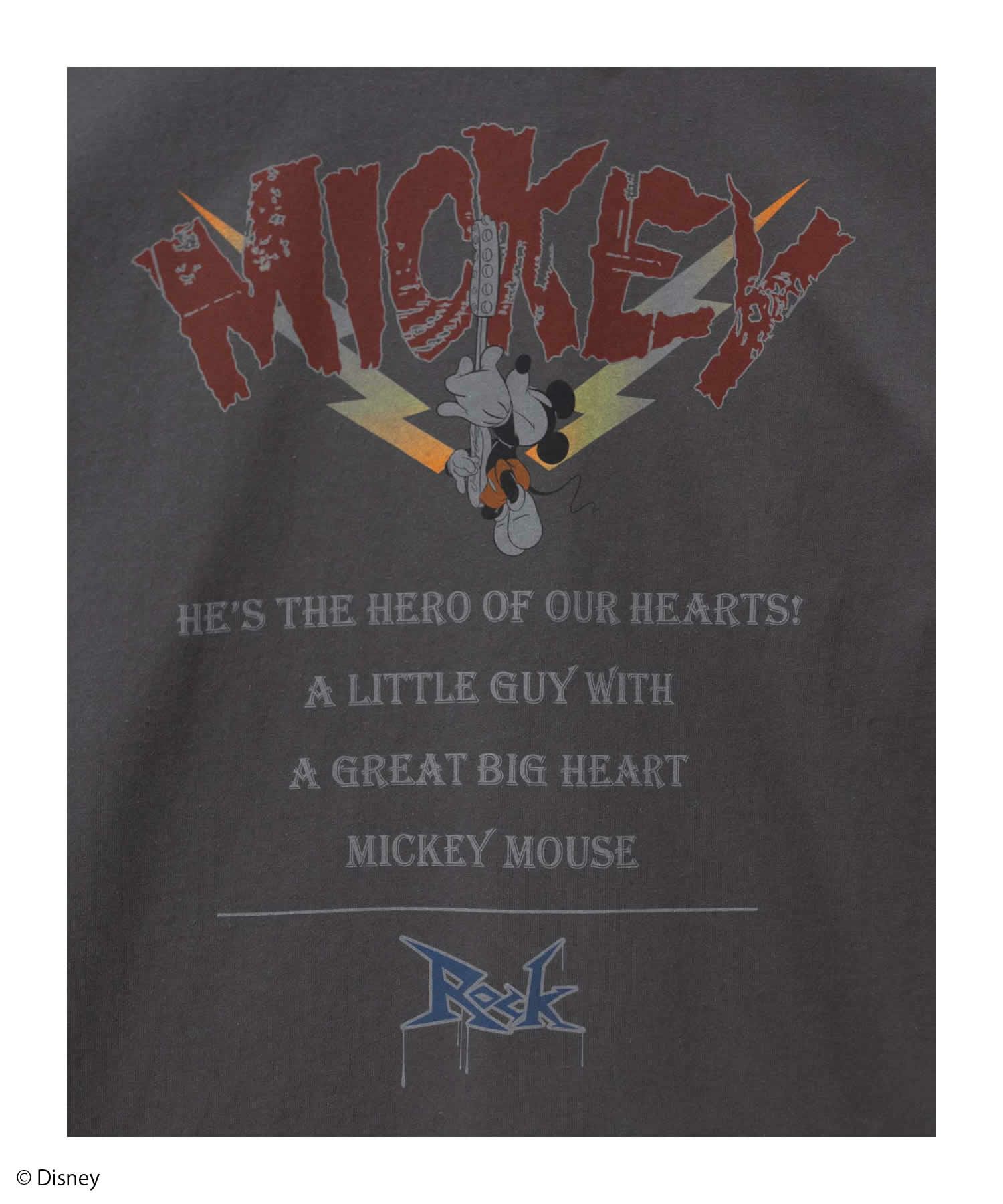 Disney ミッキーマウス / ロックプリントTシャツ メンズ ネコポス 対応商品
