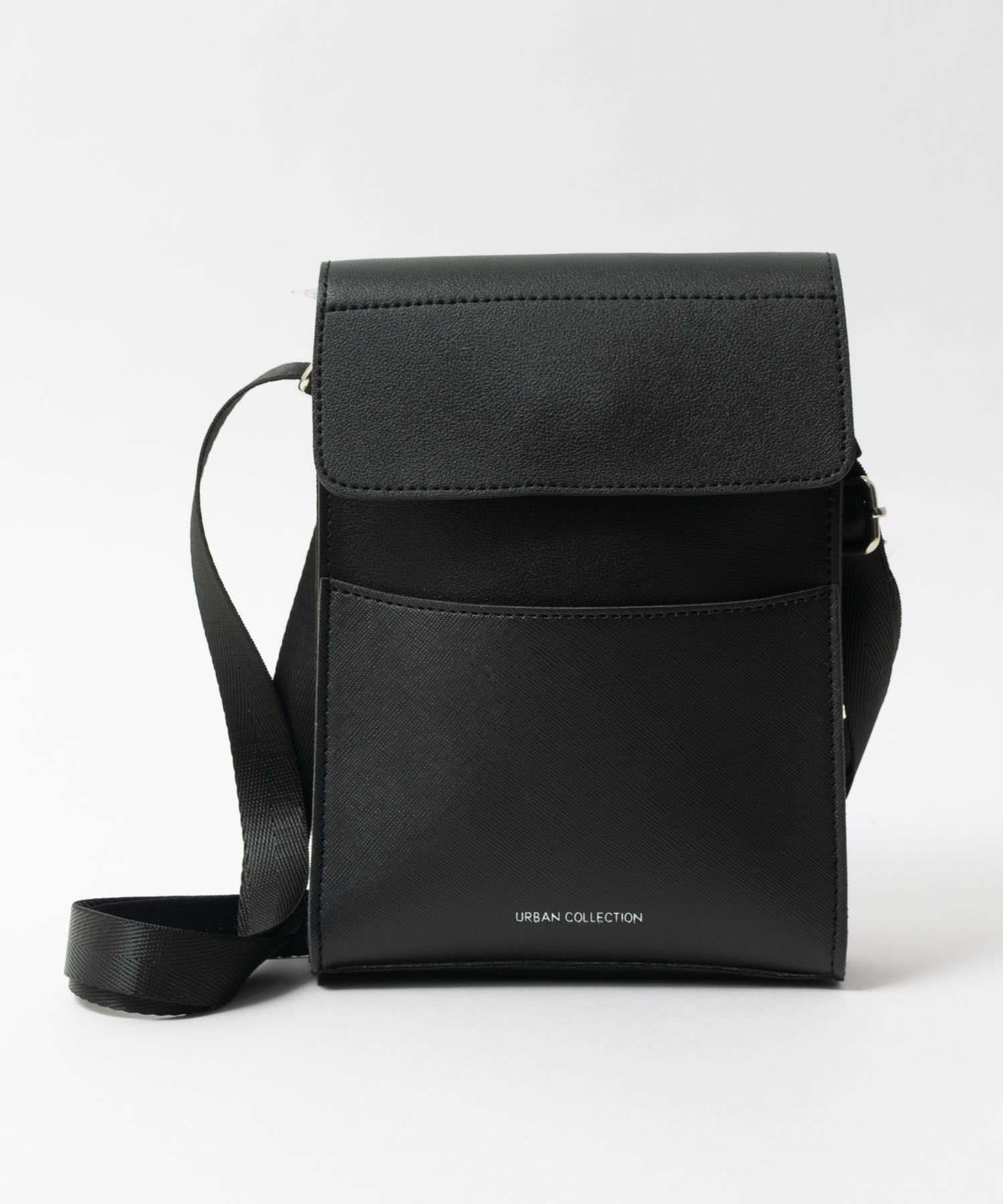 URBAN COLLECTION ボックス型フラップショルダーバッグ