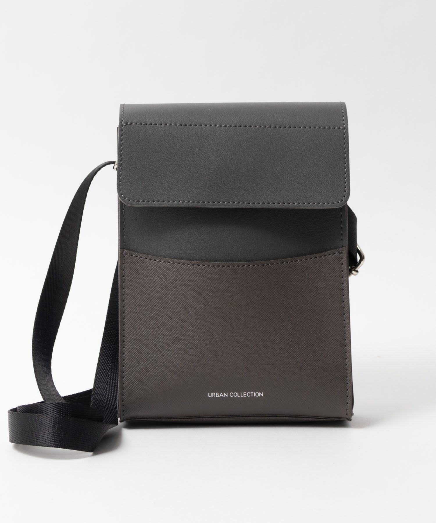 URBAN COLLECTION ボックス型フラップショルダーバッグ
