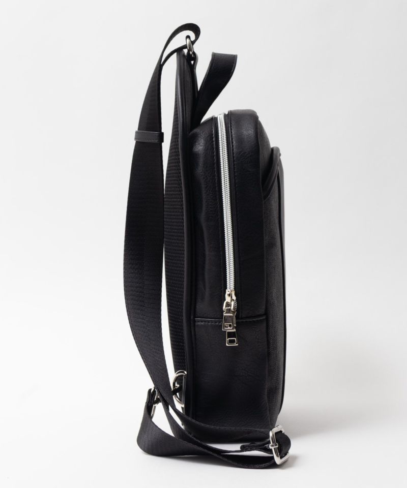 NAVY  ポリデニム・合皮切替ボディバッグ商品画像-3