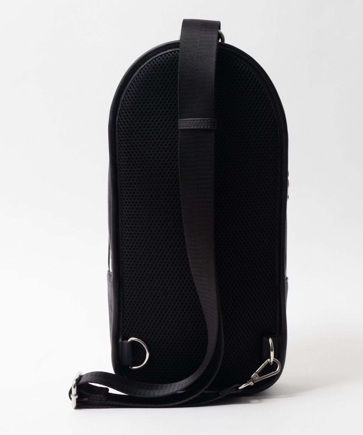 NAVY ポリデニム・合皮切替ボディバッグ