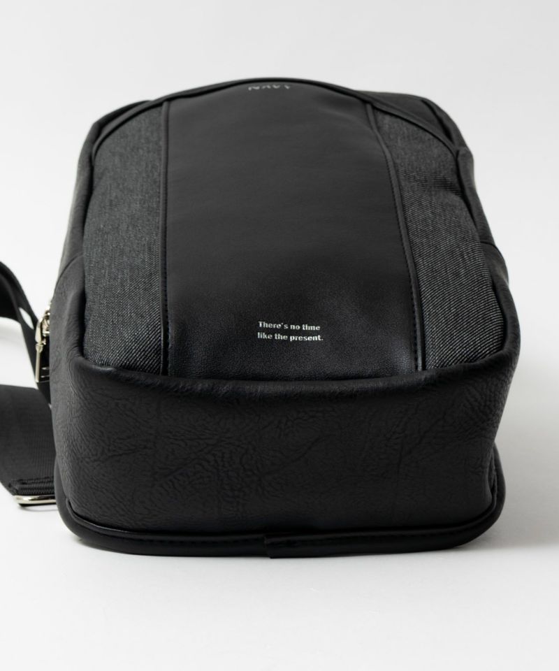 NAVY  ポリデニム・合皮切替ボディバッグ商品画像-5