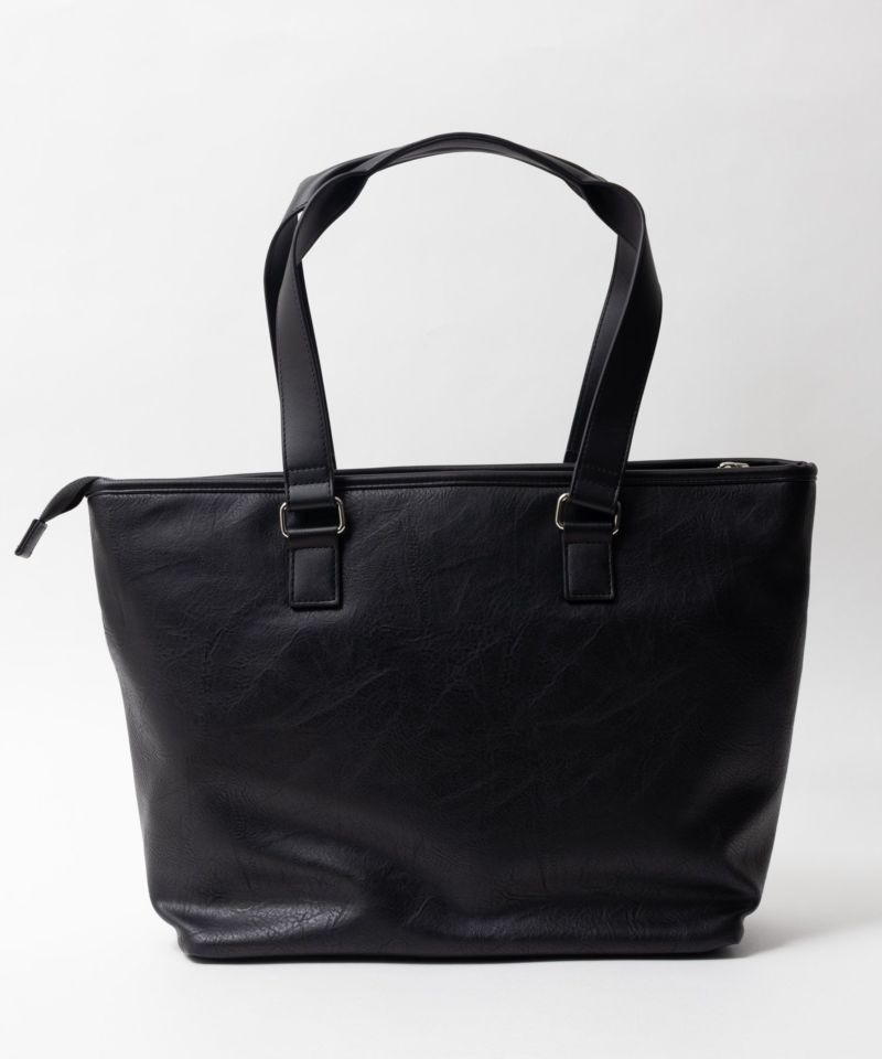 NAVY  ポリデニム・合皮切替トートバッグ商品画像-3