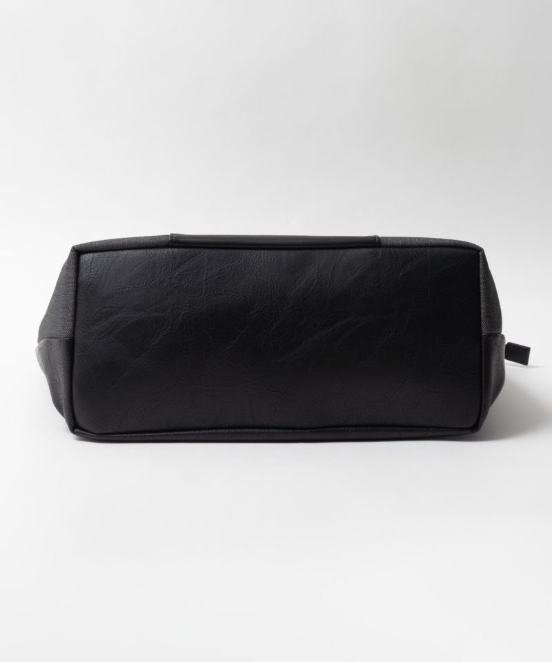 NAVY  ポリデニム・合皮切替トートバッグ商品画像-4