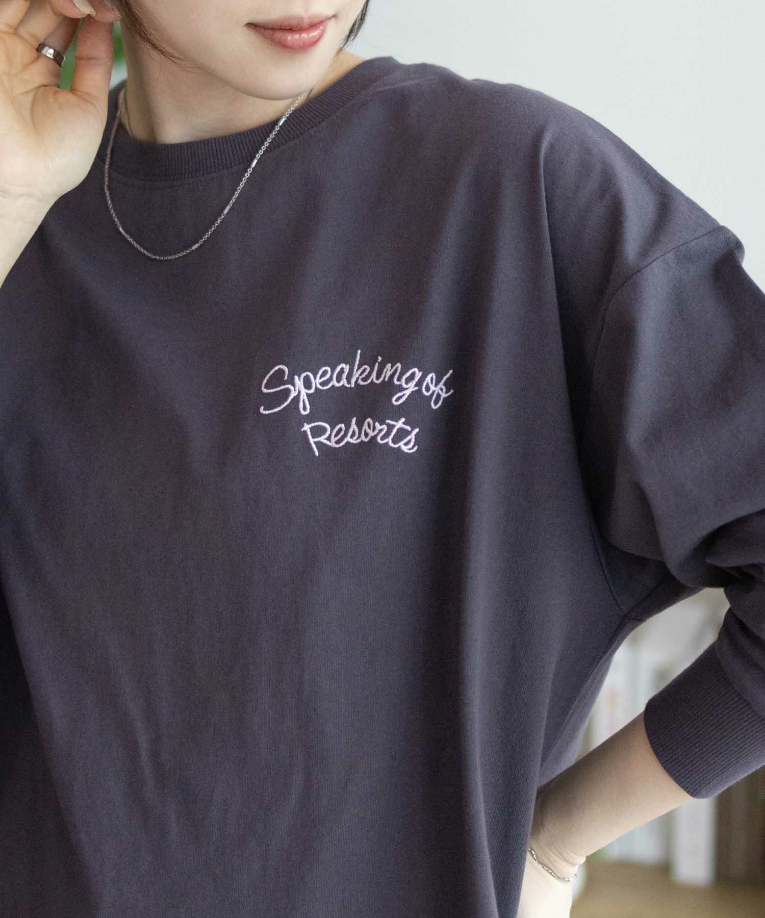 UNDERWRAPS  刺繍ラウンド長袖Tシャツ レディース メール便 対応商品商品サムネイル-6