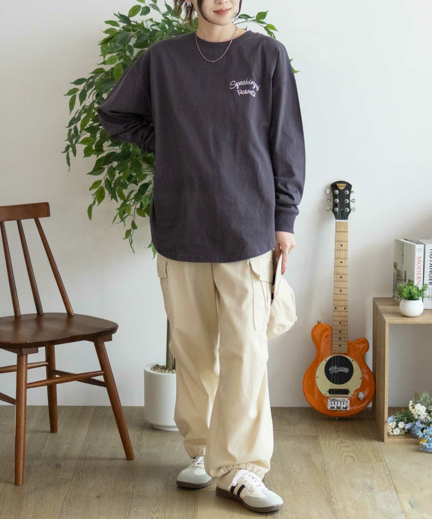 UNDERWRAPS  刺繍ラウンド長袖Tシャツ レディース メール便 対応商品商品画像-10