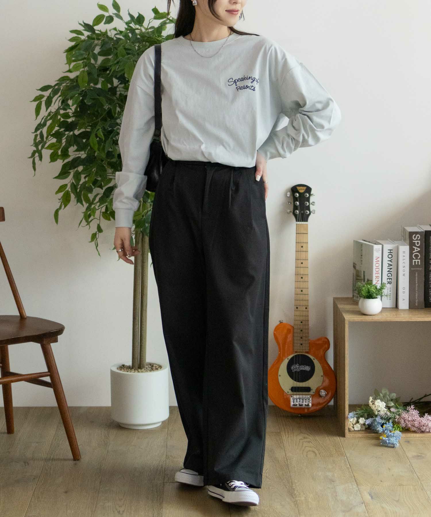 UNDERWRAPS  刺繍ラウンド長袖Tシャツ レディース メール便 対応商品商品サムネイル-16