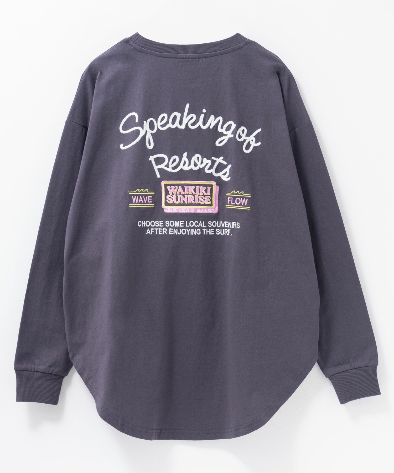 UNDERWRAPS  刺繍ラウンド長袖Tシャツ レディース メール便 対応商品商品画像-18