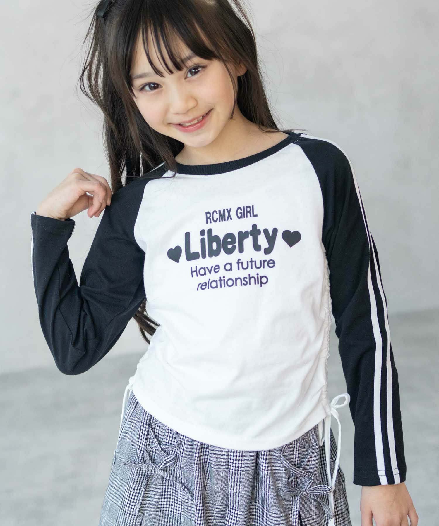 RICH MIX レースアップ長袖Tシャツ キッズ メール便 対応商品商品画像-4