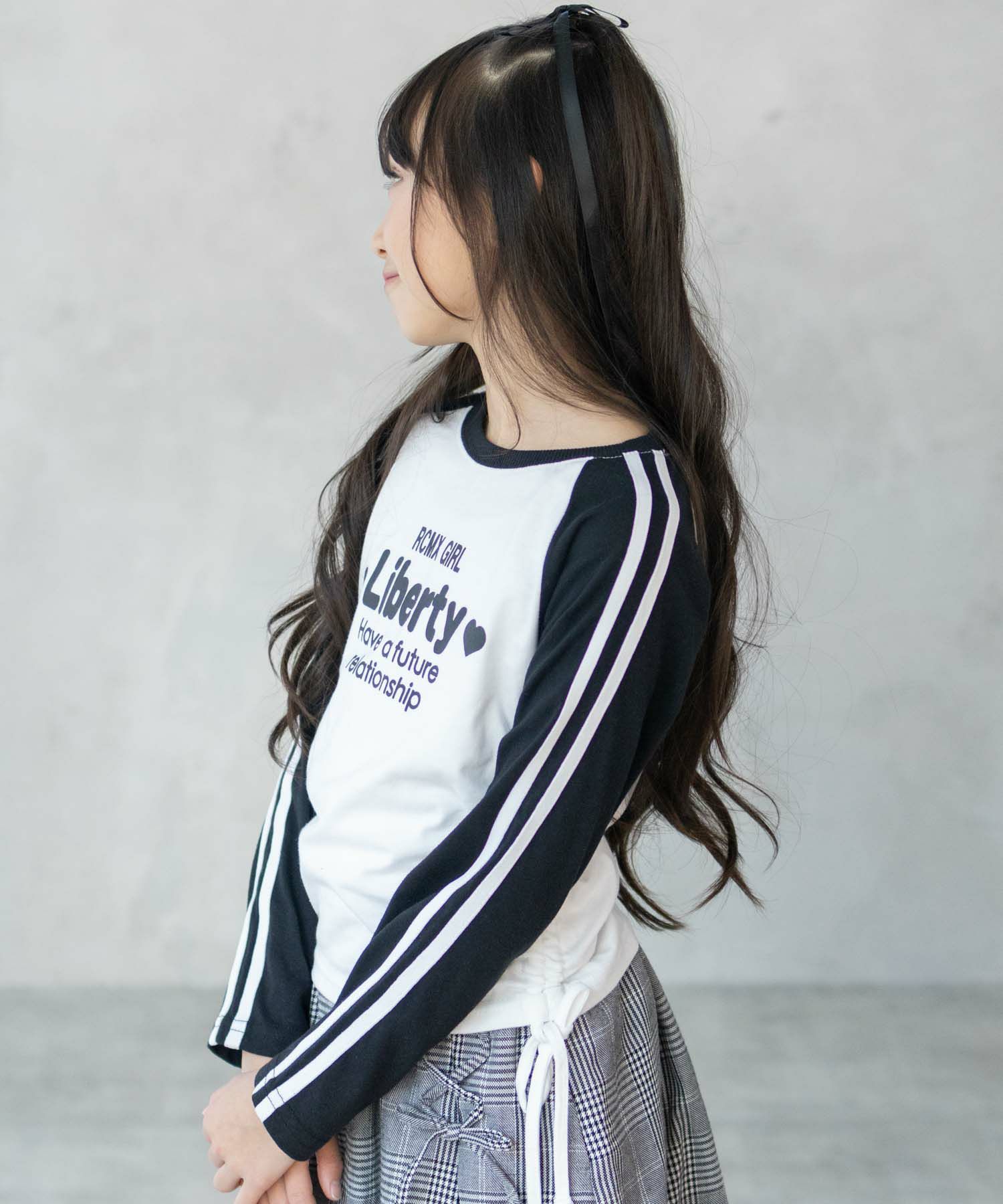 RICH MIX レースアップ長袖Tシャツ キッズ メール便 対応商品商品画像-8