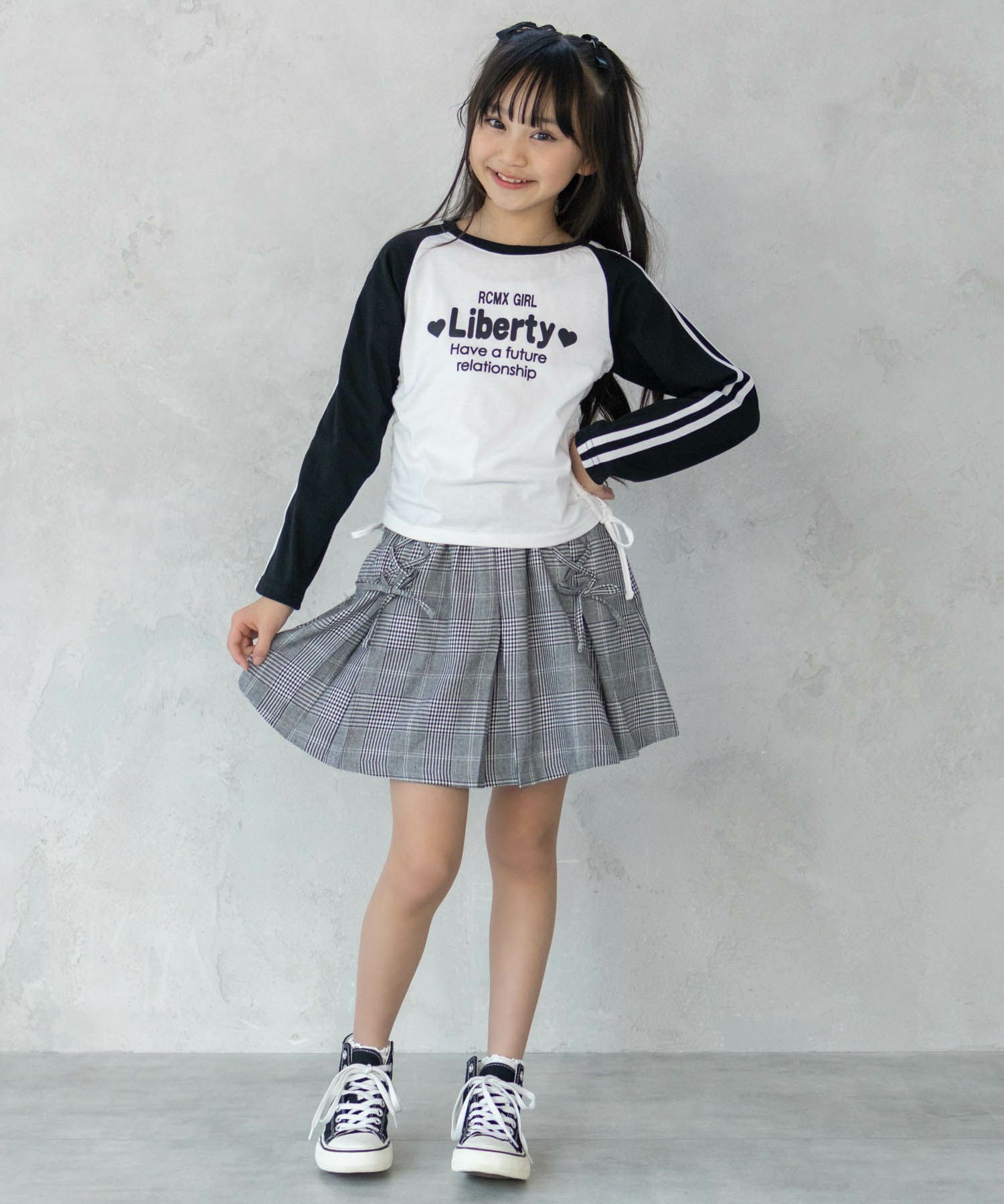 RICH MIX レースアップ長袖Tシャツ キッズ ネコポス 対応商品