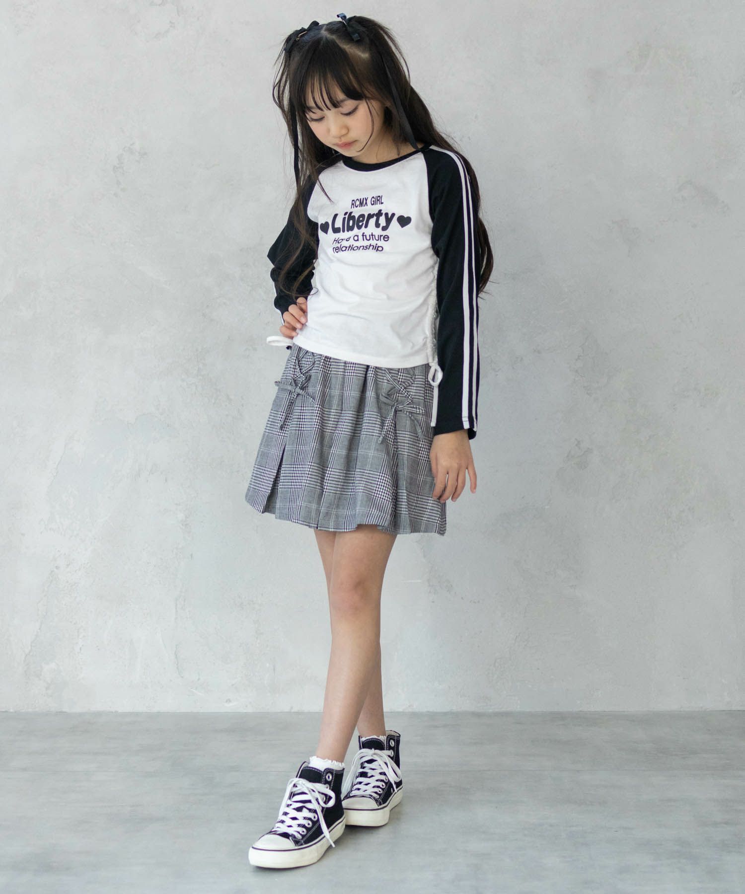 RICH MIX レースアップ長袖Tシャツ キッズ ネコポス 対応商品