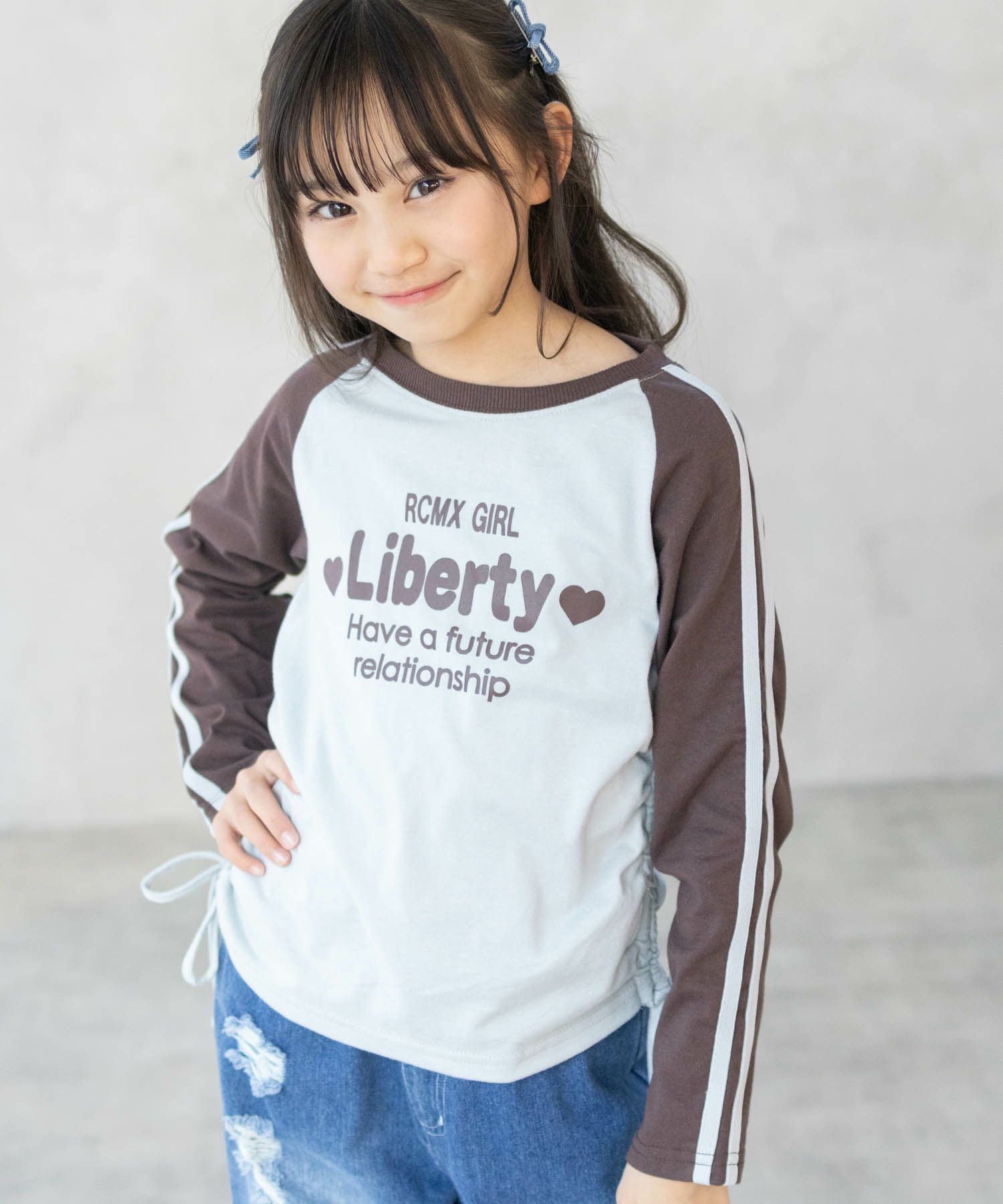 RICH MIX  レースアップ長袖Tシャツ キッズ メール便 対応商品商品画像-12